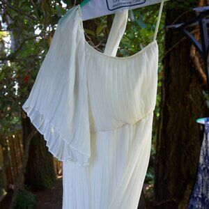 Lush pleated one shoulder mini dress